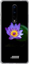 OnePlus 8 Hoesje Transparant TPU Case - Purple Flower in the Dark #ffffff
