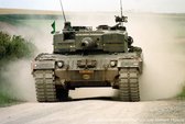 Schilderij Leopard 2A4 Tank - Dibond - Koninklijke Landmacht - 100 x 70 cm
