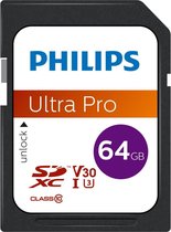 Philips FM64SD65B - SDXC kaart 64GB - Class 10 - UHS-I U3