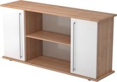 Dressoir met Deuren - Walnoot/Wit - 166,1 x 44,8 x 84 cm - Kapa SB