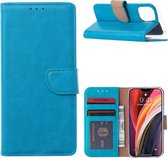 BixB iPhone 12 Pro Max Hoesje bookcase / wallet case Blauw En 2x Screenprotector