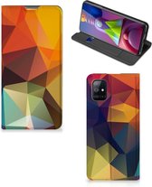 Smartphone Hoesje Geschikt voor Samsung Galaxy M51 Leuk Book Case Polygon Color