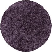 Himalaya Monaco Soft Rond Shaggy Hoogpolig Vloerkleed Lila / Paars- 200 CM ROND.