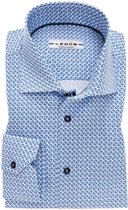 Ledub tailored fit overhemd - donkerblauw - Strijkvriendelijk - Boordmaat: 38