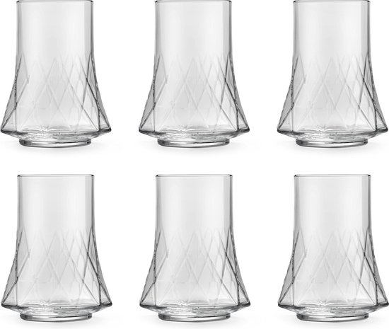 Libbey longdrinkglas Divergence - 350 ml / 35 cl - 6 stuks - Vaatwasserbestendig - Uniek design - Hoge kwaliteit