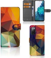 Leuk Hoesje Geschikt voor Samsung Galaxy S20FE Smartphone Cover Polygon Color
