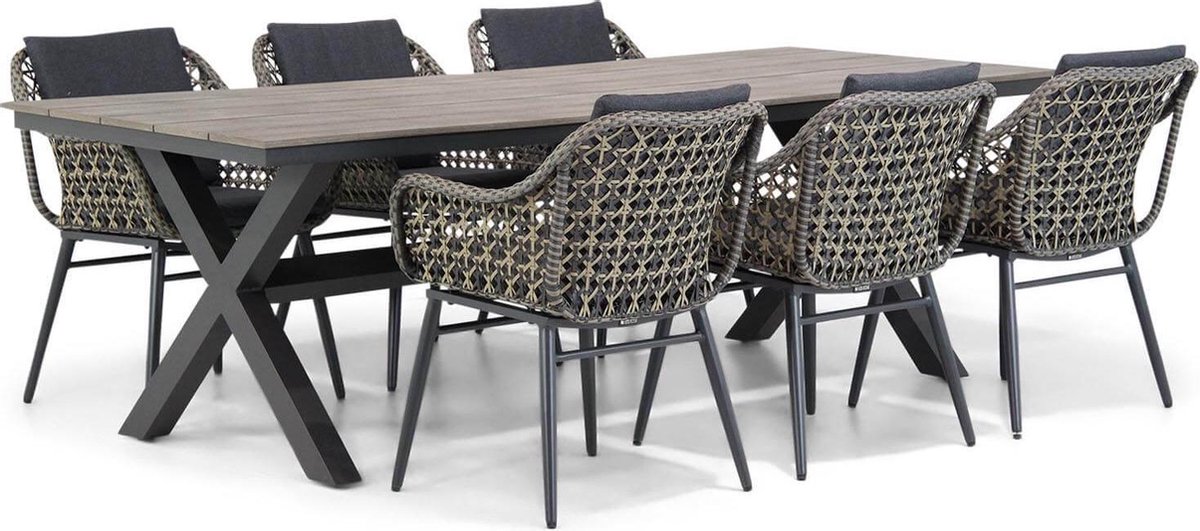 Lifestyle Dolphin/Forest 240 cm dining tuinset 7-delig