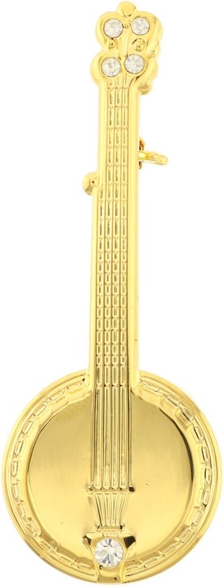 Behave® Broche banjo goud kleur 5 cm