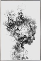 JUNIQE - Poster met kunststof lijst Dissolve Me -30x45 /Grijs & Wit