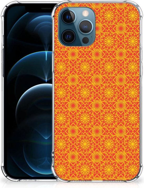Ruwe olie Actief Obsessie Hoesje ontwerpen iPhone 12 | 12 Pro Telefoon Hoesje met doorzichtige rand  Batik Orange | bol.com