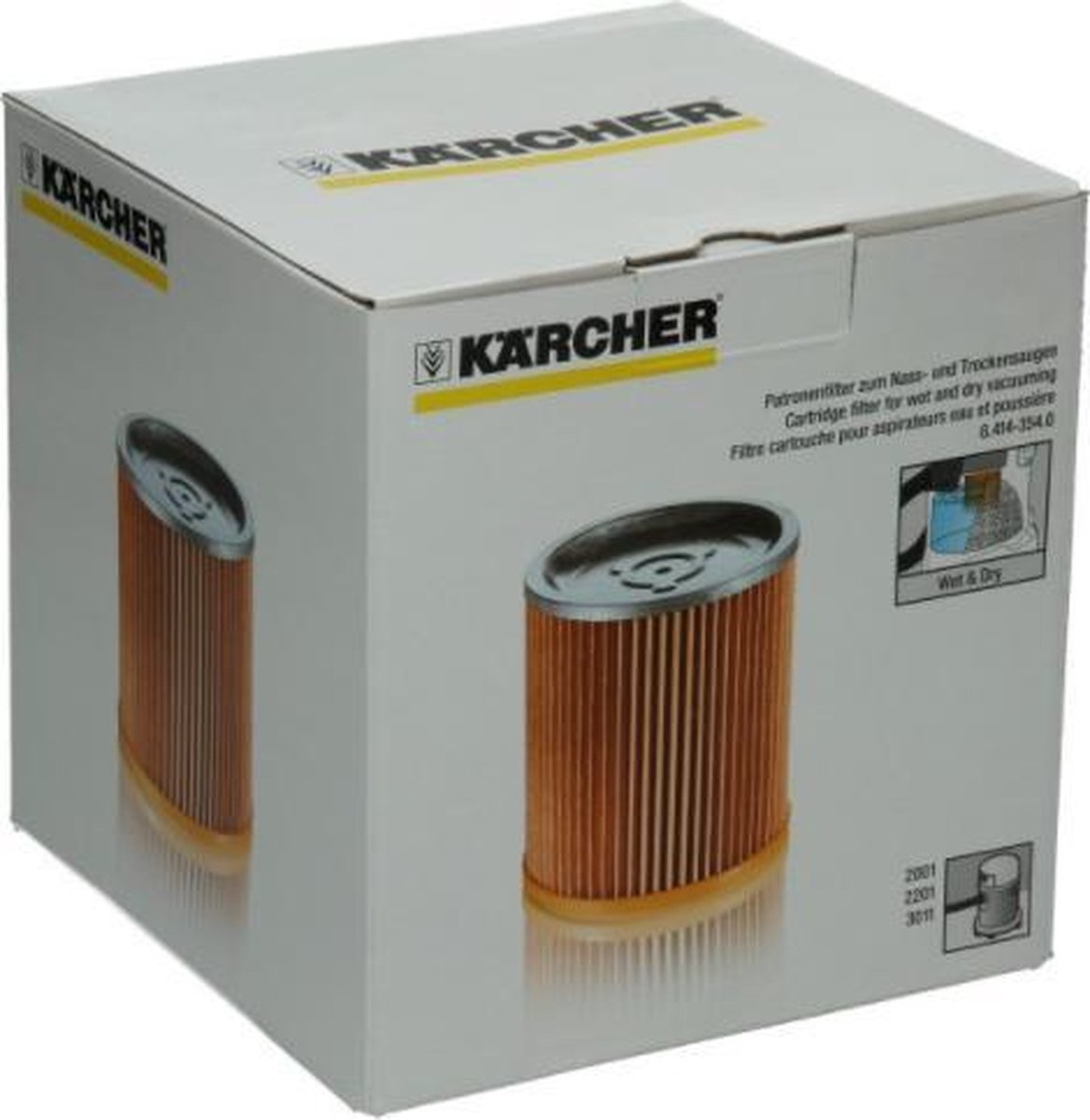 Karcher filter patroonfilter stofzuiger origineel karcher - 190 x 190 x 195  mm -... | bol.com