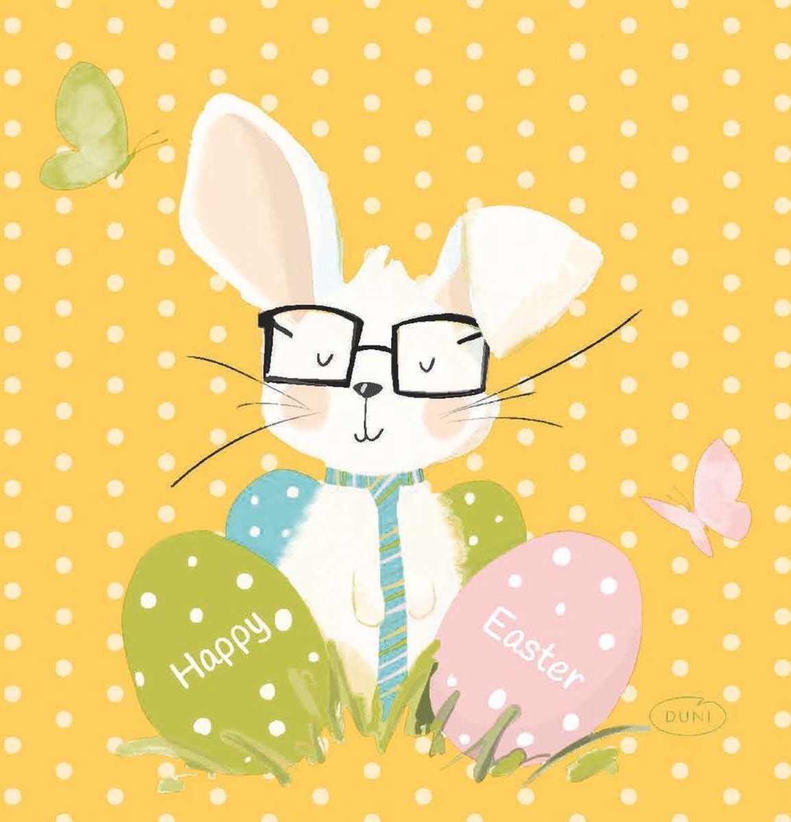 PAW - Papieren Servetten 3-laags (33 x 33 cm) | 20 Stuks | Perfect voor Pasen, Feesten, Lente en Vieringen | Tafeldecoratie Paasfeest Kleurrijke Papieren Servetten | Teder Pasen