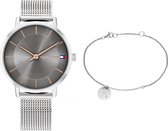 Tommy Hilfiger Horloge en Armband Giftset  - Zilverkleurig