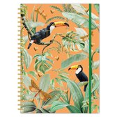 Creative Lab Amsterdam stationery - Bullet Journal - Flirting Toucans design - A4 formaat