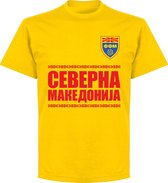 Noord Macedonië Team T-Shirt - Geel - XXL