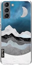 Casetastic Samsung Galaxy S21 4G/5G Hoesje - Softcover Hoesje met Design - Mountain Night Print