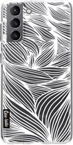 Casetastic Samsung Galaxy S21 4G/5G Hoesje - Softcover Hoesje met Design - Wavy Outlines Print