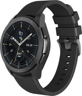 Samsung Gear Sport bandje Samsung Samsung galaxy watch active 1 - 2 / Galaxy Watch 42mm SM-R810 bandje silicone zwart small 20mm Watchbands-shop.nl