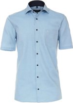 Casa Moda Heren Overhemd Turquoise Oxford Korte Mouwen Comfort Fit - 54