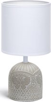 LED Tafellamp - Tafelverlichting - Aigi Cruni - E14 Fitting - Rond - Mat Grijs - Keramiek - BES LED