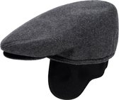 The English Hatter Mannen Flatcap Klassiek Oor Grijs Wol Maat: 61