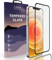 Lunso - Gehard Beschermglas - Full Cover Tempered Glass - Geschikt voor iPhone 12 / Geschikt voor iPhone 12 Pro - Black Edge