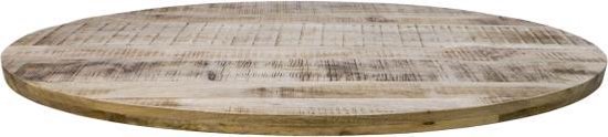 Ovaal tafelblad Portland - 220x110x5 - Naturel - Mangohout