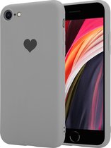 ShieldCase LOVE Silicone case geschikt voor Apple iPhone 7 / 8 - grijs