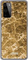 6F hoesje - geschikt voor OnePlus 9 Pro -  Transparant TPU Case - Gold Marble #ffffff