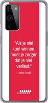 6F hoesje - geschikt voor OnePlus 9 Pro -  Transparant TPU Case - AFC Ajax Quote Johan Cruijff #ffffff