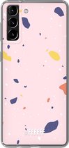 6F hoesje - geschikt voor Samsung Galaxy S21 -  Transparant TPU Case - Terrazzo N°8 #ffffff