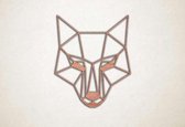 Line Art - Wolf 8 - XS - 30x25cm - Multiplex - geometrische wanddecoratie