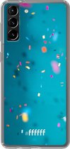 6F hoesje - geschikt voor Samsung Galaxy S21 Plus -  Transparant TPU Case - Confetti #ffffff