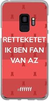 6F hoesje - geschikt voor Samsung Galaxy S9 -  Transparant TPU Case - Retteketet ik ben fan van AZ #ffffff