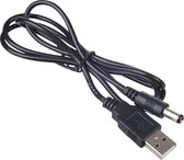 Akyga USB-laadkabel DC-stekker 5,5 mm 0.80 m Zwart AK-DC-04