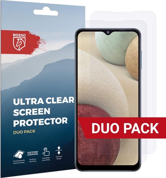 Rosso Samsung Galaxy A12 Screen Protector Ultra Clear Duo Pack 7668