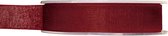 1x Hobby/decoratie bordeauxrode organza sierlinten 1,5 cm/15 mm x 20 meter - Cadeaulint organzalint/ribbon - Striklint linten rood