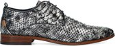 Rehab - Heren -  Greg snake metallic grijze veterschoenen - Maat 42