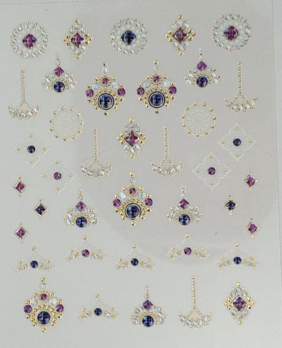 Goedkoopste Nail Art Stickers - Nagel Stickers - Korneliya 3D Nail Jewels DeLuxe - DL14 Shiny Agate