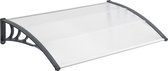 Deurluifel Mellerud afdak 150x100 cm grijs en transparant
