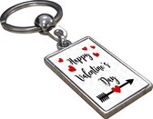 Happy Valentine's Day - Sleutelhanger - Cadeau - Verjaardag - Kerst - Kado - Valentijn