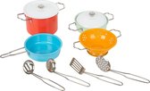 Keukengerei set - gekleurd - Houten speelgoed vanaf 3 jaar