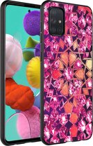 iMoshion Design voor de Samsung Galaxy A71 hoesje - Grafisch - Roze Bling