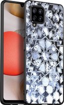 iMoshion Design voor de Samsung Galaxy A42 hoesje - Grafisch - Zilver Bling