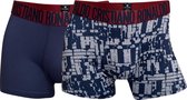 CR7 - Heren 2-Pack Microfiber Trunk Boxershorts Navy Grijs - S