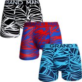 GRAND MAN Katoenen Boxershorts 3-pack Fun - Maat M