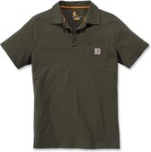 Carhartt Force Cotton Delmont Pocket Polo-Mosgroen-XL