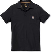 Carhartt 103569 Force Cotton Delmont Pocket Polo - Relaxed Fit - Black - XL