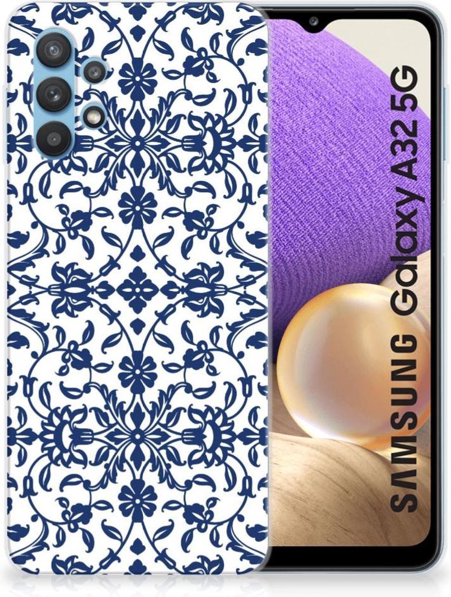 Samsung Galaxy A32 5G TPU Case Flower Blue