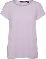 Vero Moda T-shirt Vmbecca Plain Ss Top Ga Noos 10248152 Pastel Lilac Dames Maat - S